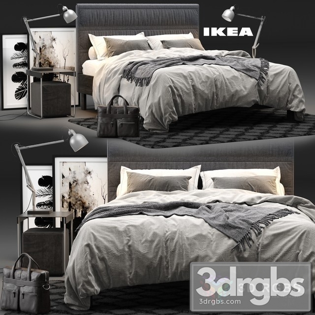 Ikea Oppland Bed 3dsmax Download - thumbnail 1