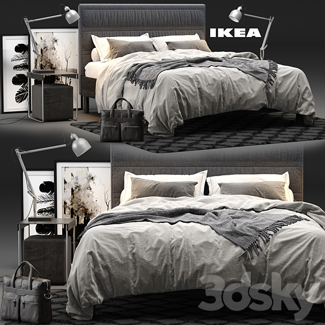 IKEA OPPLAND Bed 3DSMax File - thumbnail 1