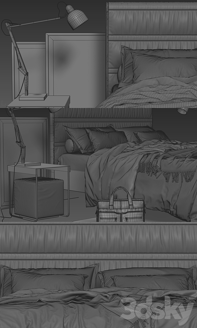 IKEA OPPLAND Bed 3DSMax File - thumbnail 3