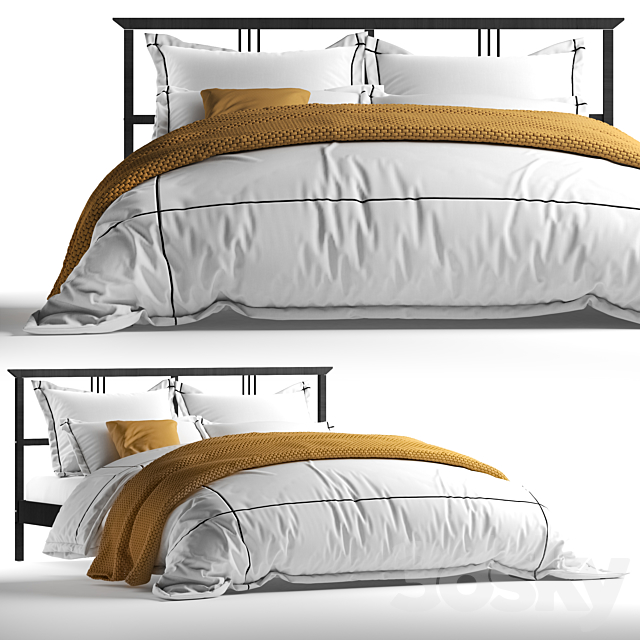 IKEA RYKENE Bed x Adairs Australia 3DSMax File - thumbnail 1