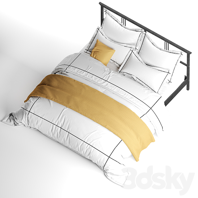 IKEA RYKENE Bed x Adairs Australia 3DSMax File - thumbnail 2