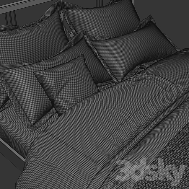 IKEA RYKENE Bed x Adairs Australia 3DSMax File - thumbnail 3