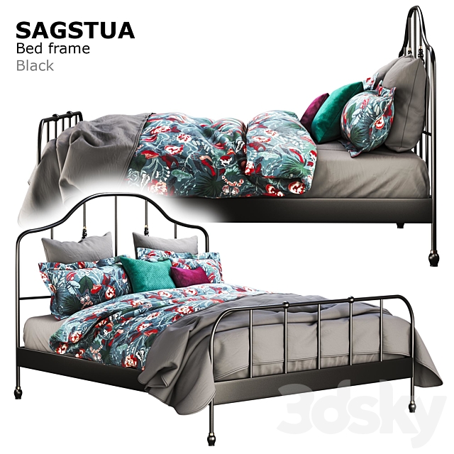 Ikea Sagstua Bed 3DSMax File - thumbnail 1