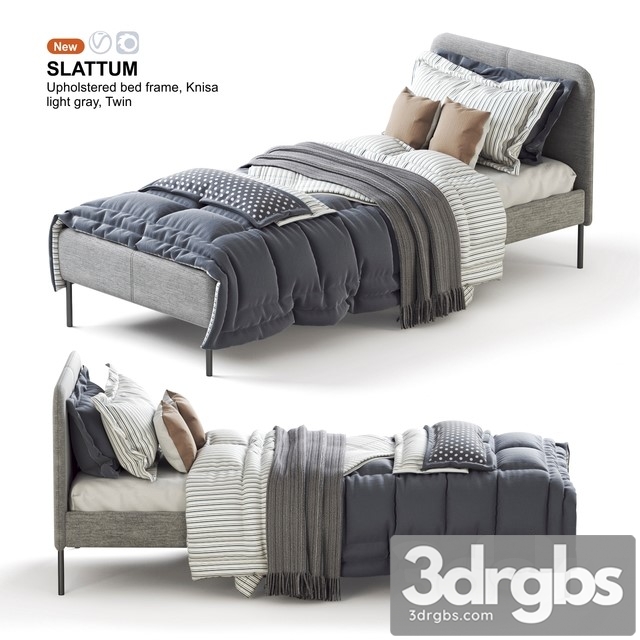 Ikea Slattum Twin Bed 3dsmax Download - thumbnail 1