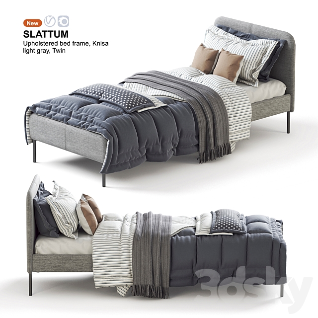 IKEA SLATTUM twin bed 3DSMax File - thumbnail 1