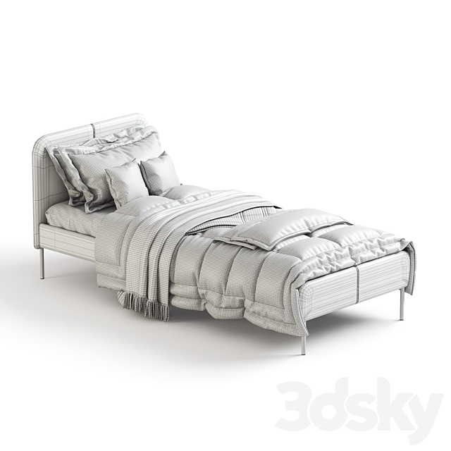 IKEA SLATTUM twin bed 3DSMax File - thumbnail 3