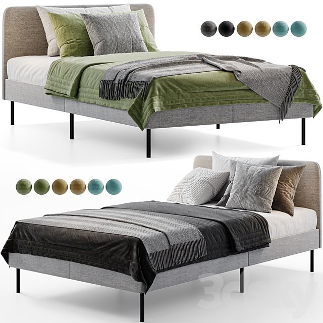 IKEA SLATTUM twin bed 3DSMax File - thumbnail 1