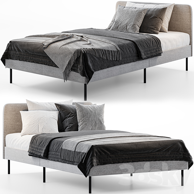 IKEA SLATTUM twin bed 3DSMax File - thumbnail 2