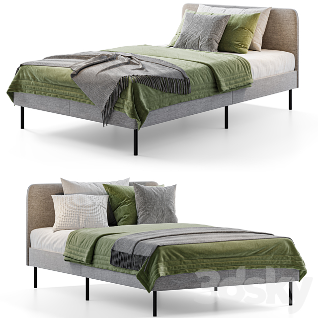 IKEA SLATTUM twin bed 3DSMax File - thumbnail 3