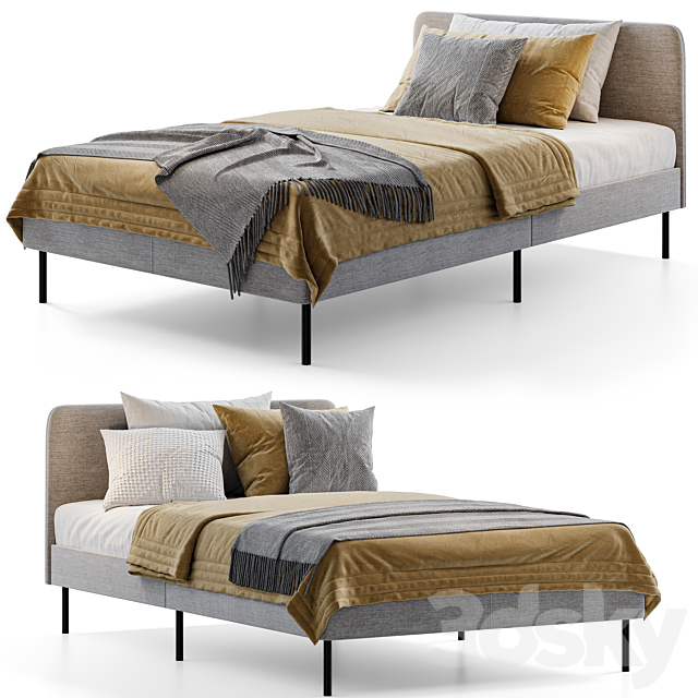 IKEA SLATTUM twin bed 3DSMax File - thumbnail 4