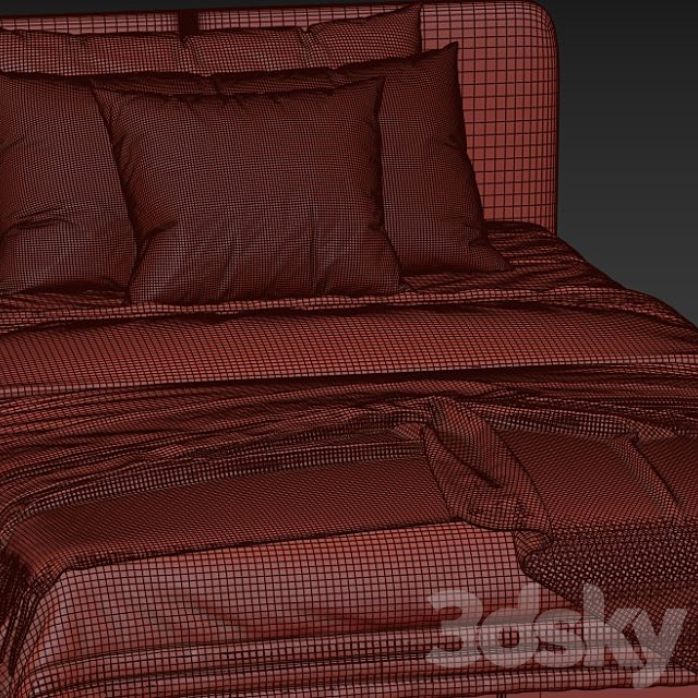 IKEA SLATTUM twin bed 3DSMax File - thumbnail 6