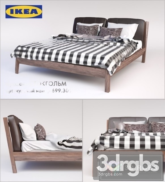 Ikea Stockholm Bed 3dsmax Download - thumbnail 1