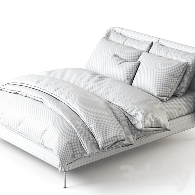 IKEA TUFJORD bed 3DS Max Model - thumbnail 2