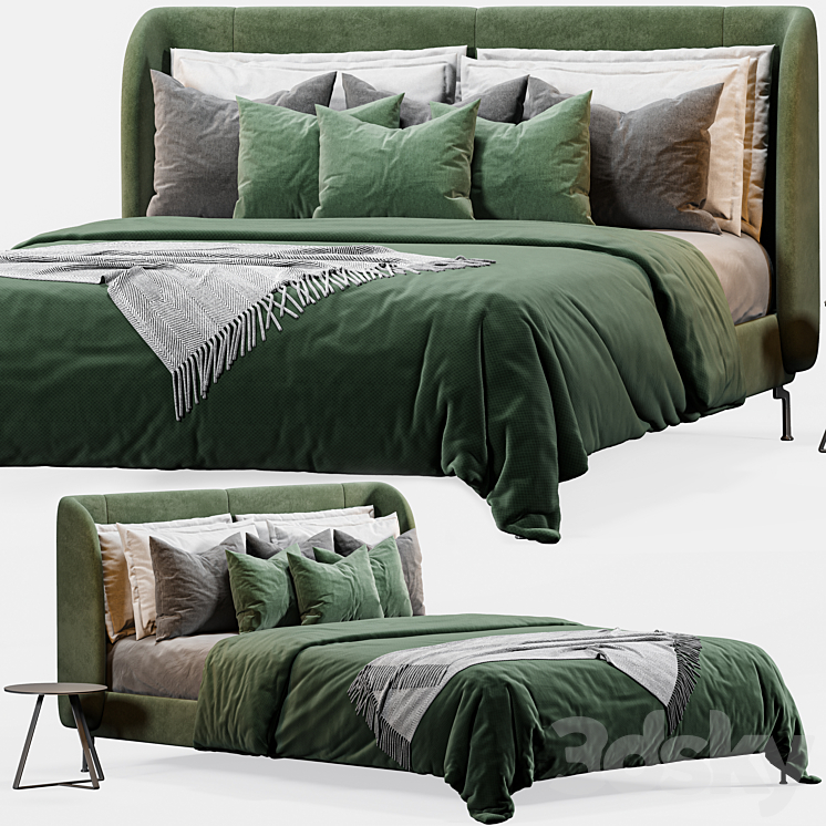 IKEA TUFJORD bed | Ikea Tufjord Upholstered Bed _02 3DS Max Model - thumbnail 1