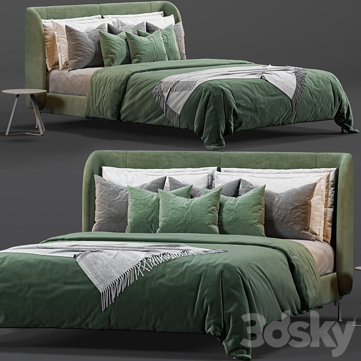 IKEA TUFJORD bed | Ikea Tufjord Upholstered Bed _02 3DS Max Model - thumbnail 2