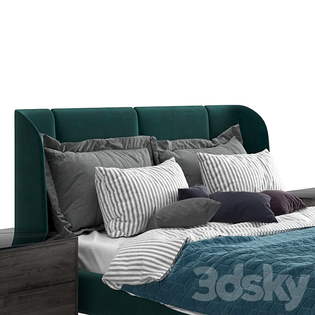 Ikea Tufjord Upholstered Bed 3DSMax File - thumbnail 3