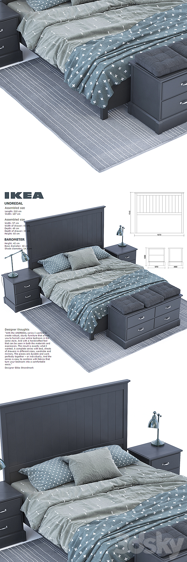 Ikea Undredal 3DSMax File - thumbnail 2