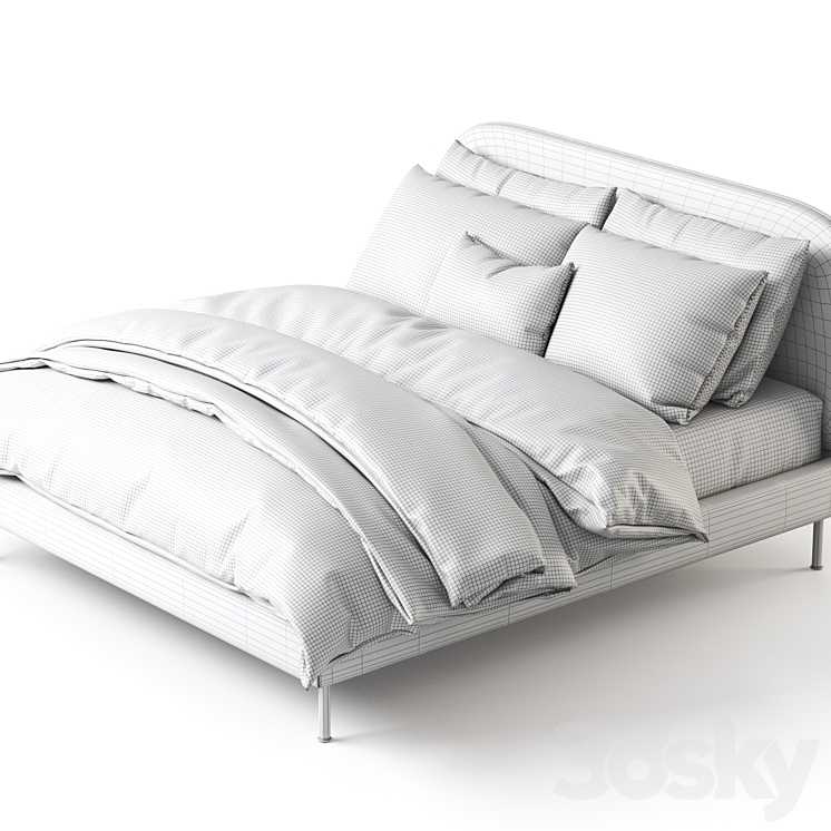 IKEA VADHEIM bed 3DS Max Model - thumbnail 2