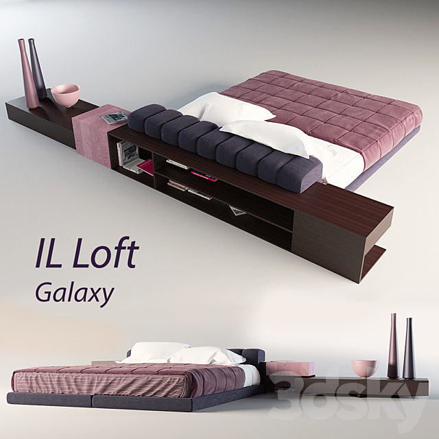 Il Loft Galaxy Bed 3DS Max Model - thumbnail 2