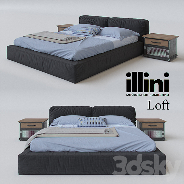 Illini Loft + nightstend 3DSMax File - thumbnail 1