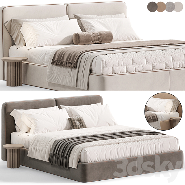 Imole Bed by One Home 3ds Max - thumbnail 1