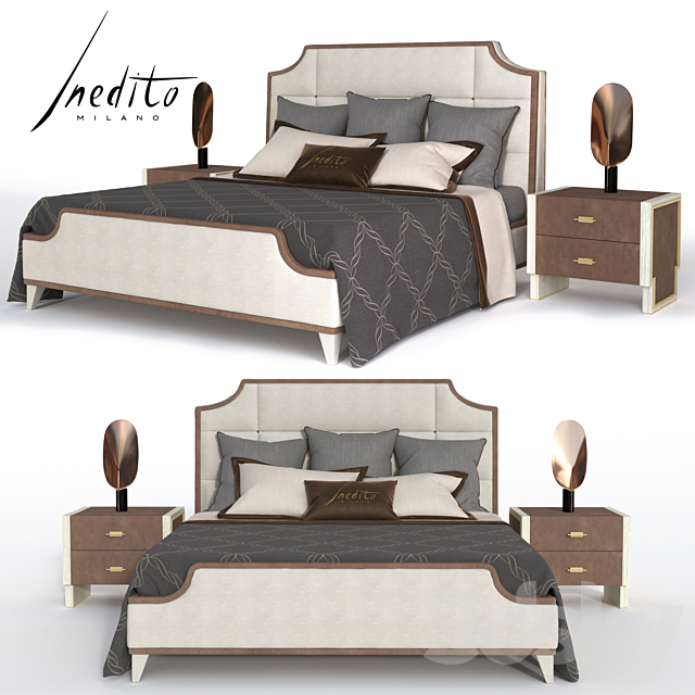 INEDITO MILANO TIFFANY BED 3DSMax File - thumbnail 1