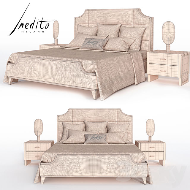 INEDITO MILANO TIFFANY BED 3DSMax File - thumbnail 3