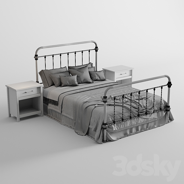 inspire marcie bed 3DSMax File - thumbnail 5