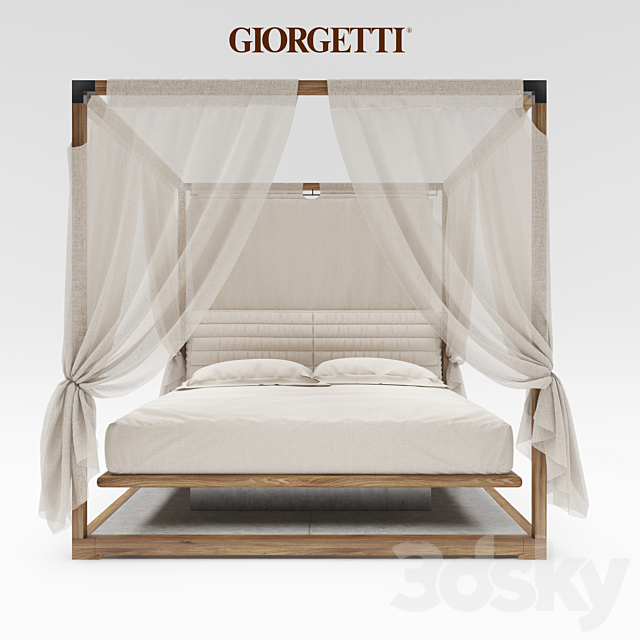 Ira Canopy bed by Giorgetti 3DSMax File - thumbnail 1