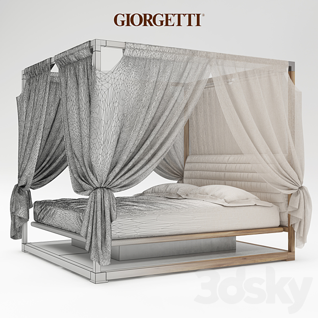 Ira Canopy bed by Giorgetti 3DSMax File - thumbnail 3