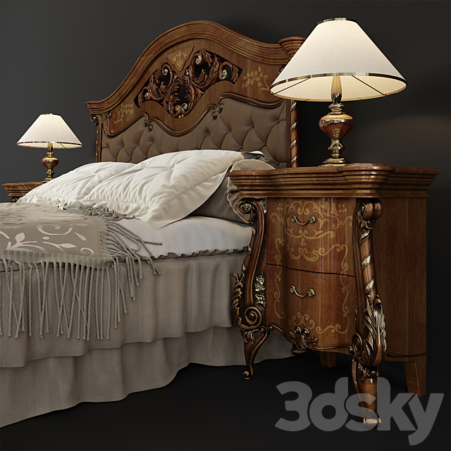 Italian bedroom Portofino laccato factories Signorini & Coco 3DSMax File - thumbnail 2