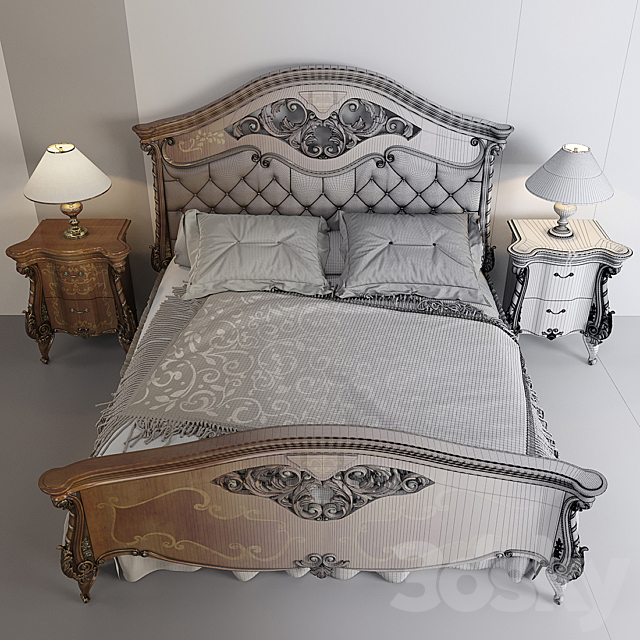 Italian bedroom Portofino laccato factories Signorini & Coco 3DSMax File - thumbnail 3