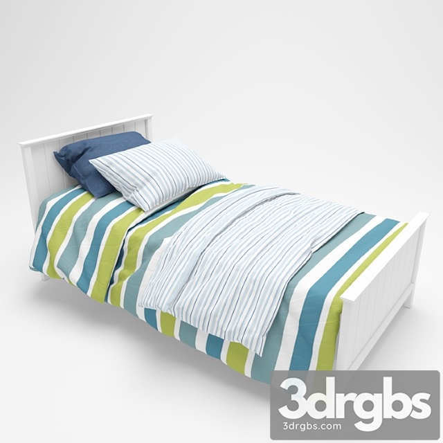 John Lewis Ashton Bedsteads Single White 3dsmax Download - thumbnail 1