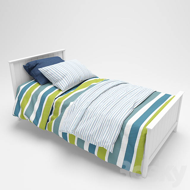 John Lewis Single Bedsteads. Ashton White 3DSMax File - thumbnail 1