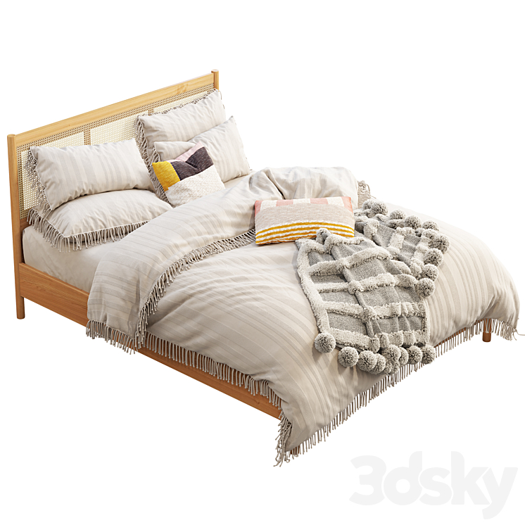 Joybird cleo bed 3DS Max Model - thumbnail 2