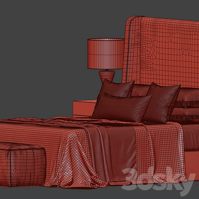 Juno bed fbc london 3DS Max Model - thumbnail 3