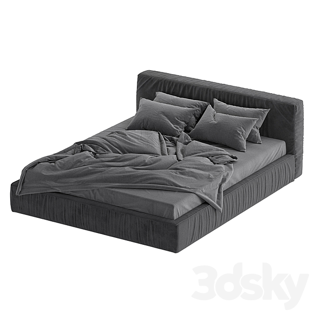 Jupiter slim bed 3DS Max Model - thumbnail 2