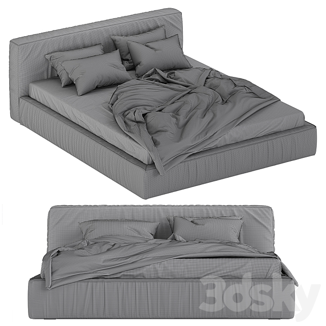 Jupiter slim bed 3DS Max Model - thumbnail 4