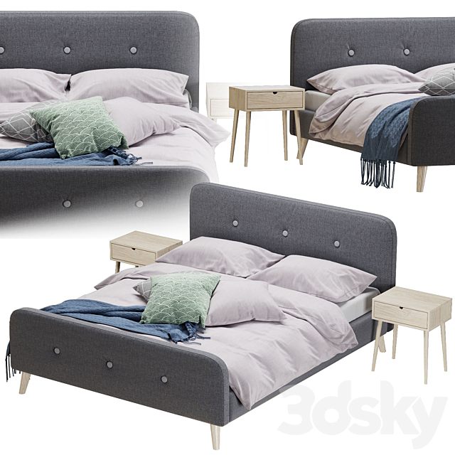 Jysk Kongberg bed 3DSMax File - thumbnail 2