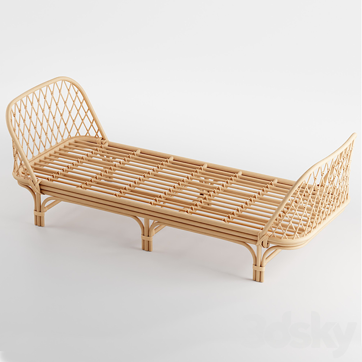 Kaliko Rattan Daybed 3DS Max Model - thumbnail 3