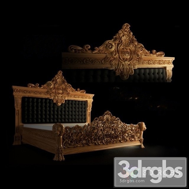 Karavat Classic Bed 3dsmax Download - thumbnail 1