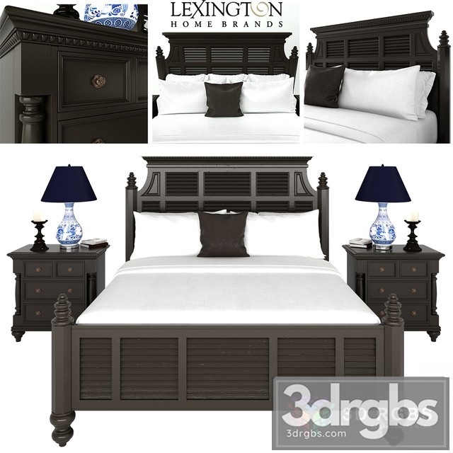 Kensington Malabar Panel Bed 3dsmax Download - thumbnail 1