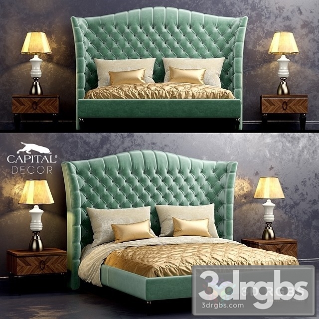 Kesy Capital Bed 3dsmax Download - thumbnail 1