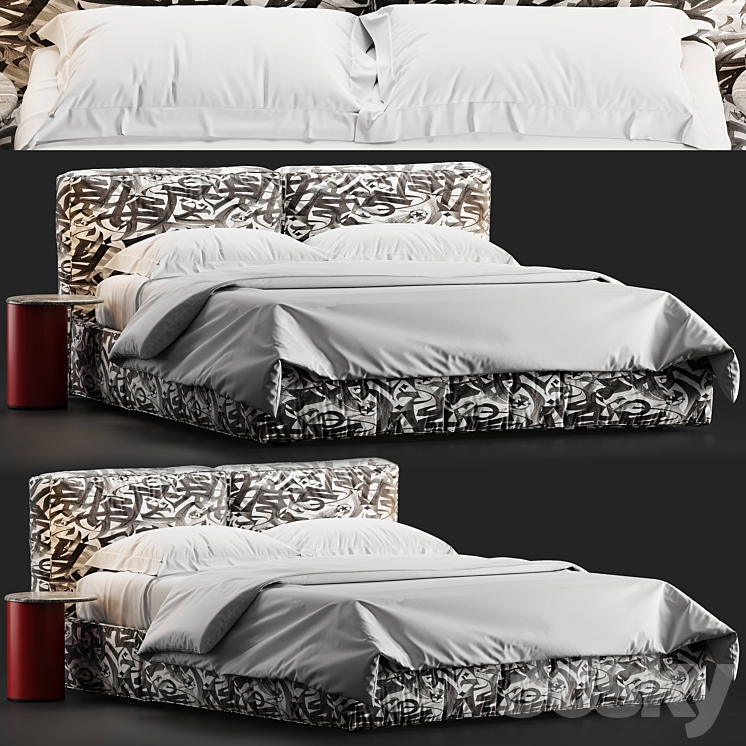 Kico Amore bed vol2 3DS Max Model - thumbnail 1