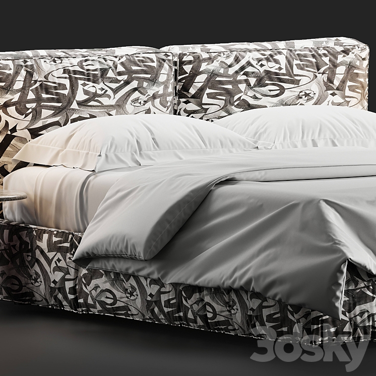 Kico Amore bed vol2 3DS Max Model - thumbnail 2