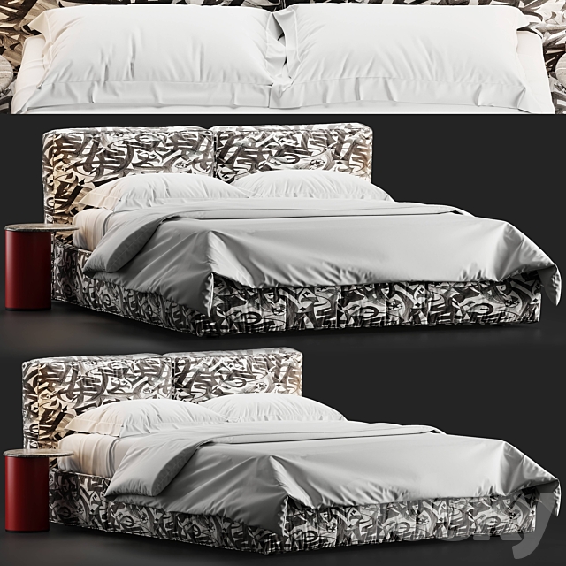 Kico Amore bed vol2 3DSMax File - thumbnail 1