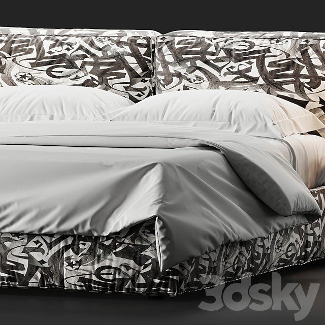 Kico Amore bed vol2 3DSMax File - thumbnail 3