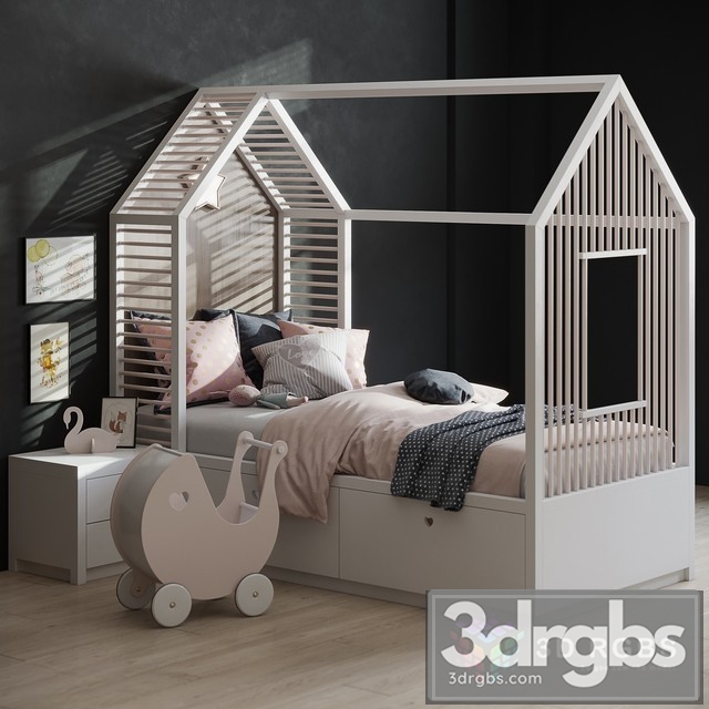 Kids Bedroom Set 3dsmax Download - thumbnail 1