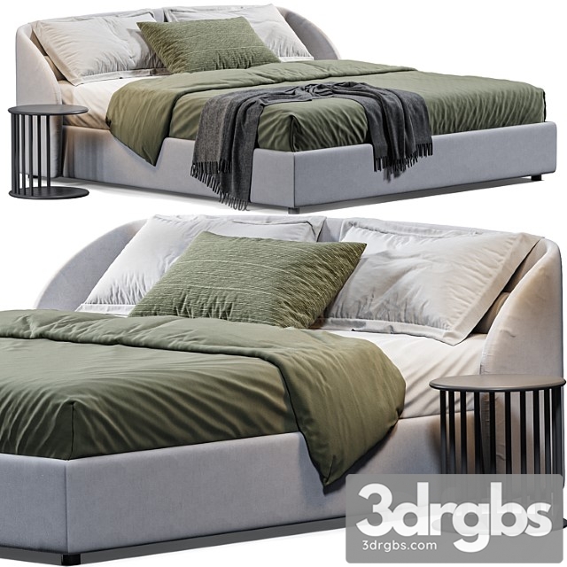 King Bed Celine Flou 1 3dsmax Download - thumbnail 1