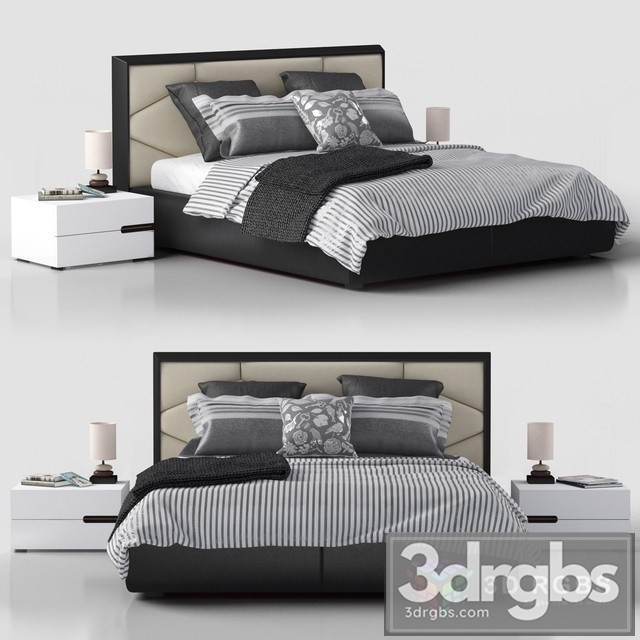 Krovat Edward Cattelan Italia Bed 3dsmax Download - thumbnail 1